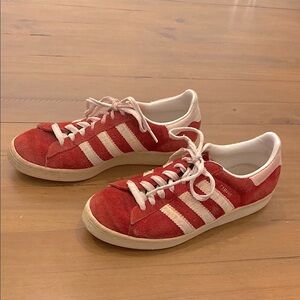 Vintage women’s Adidas Campus Red and White Sneakers